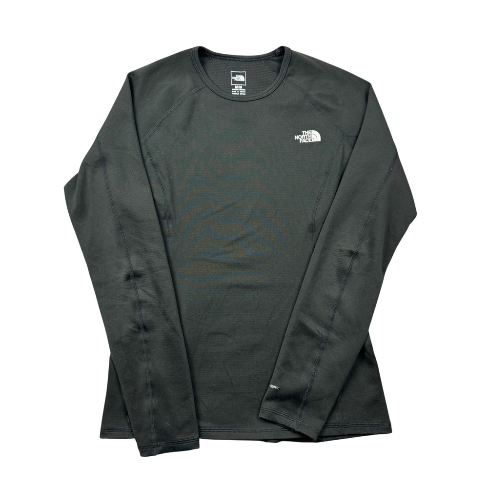 The North Face Womens Medium FlashDry Long Sleeve Base Layer Top Black Outdoor